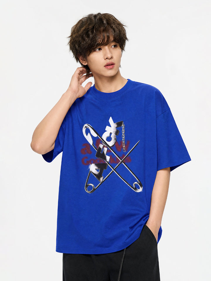 (AFGK) "Liquid Metal Pin Graphic Tee"