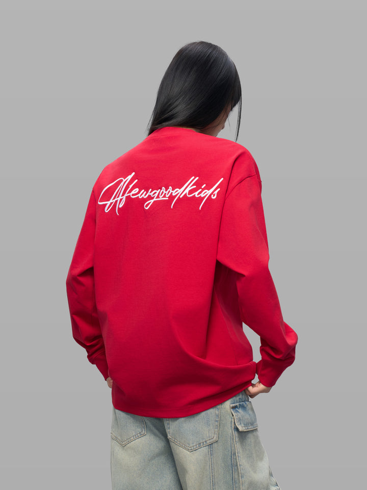 (AFGK) "Script Logo Long-Sleeve T-Shirt"