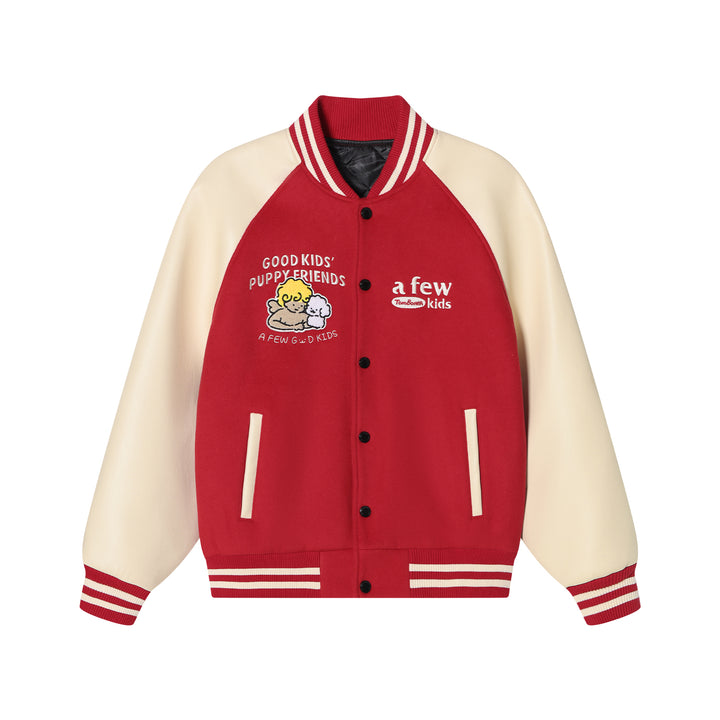 AFGK X TOMBONIA "Puppy logo varsity jacket"