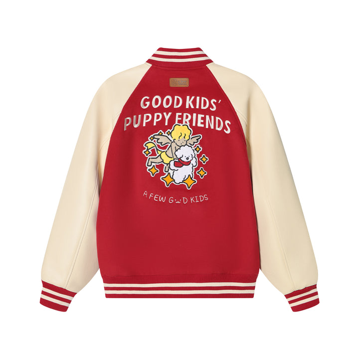 AFGK X TOMBONIA "Puppy logo varsity jacket"