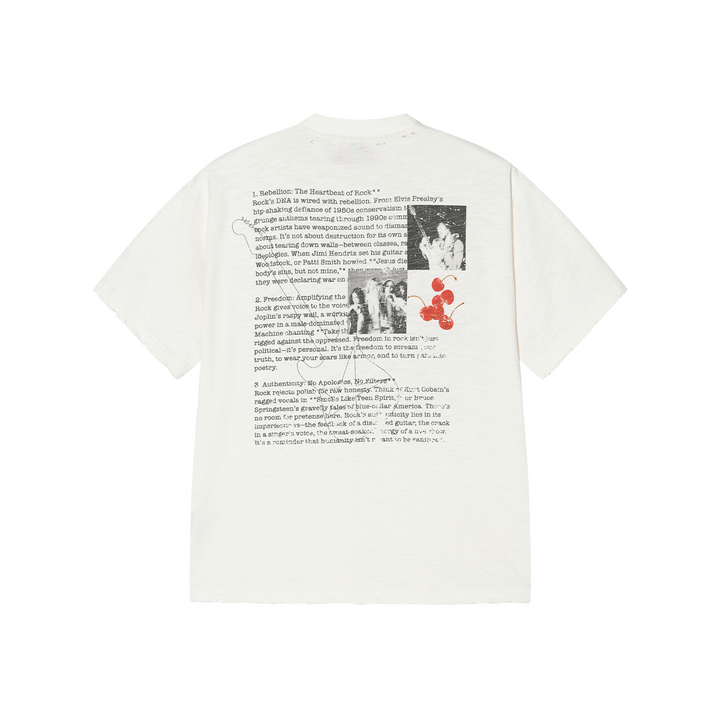 DONCARE(AFGK) "Distressed band tee"