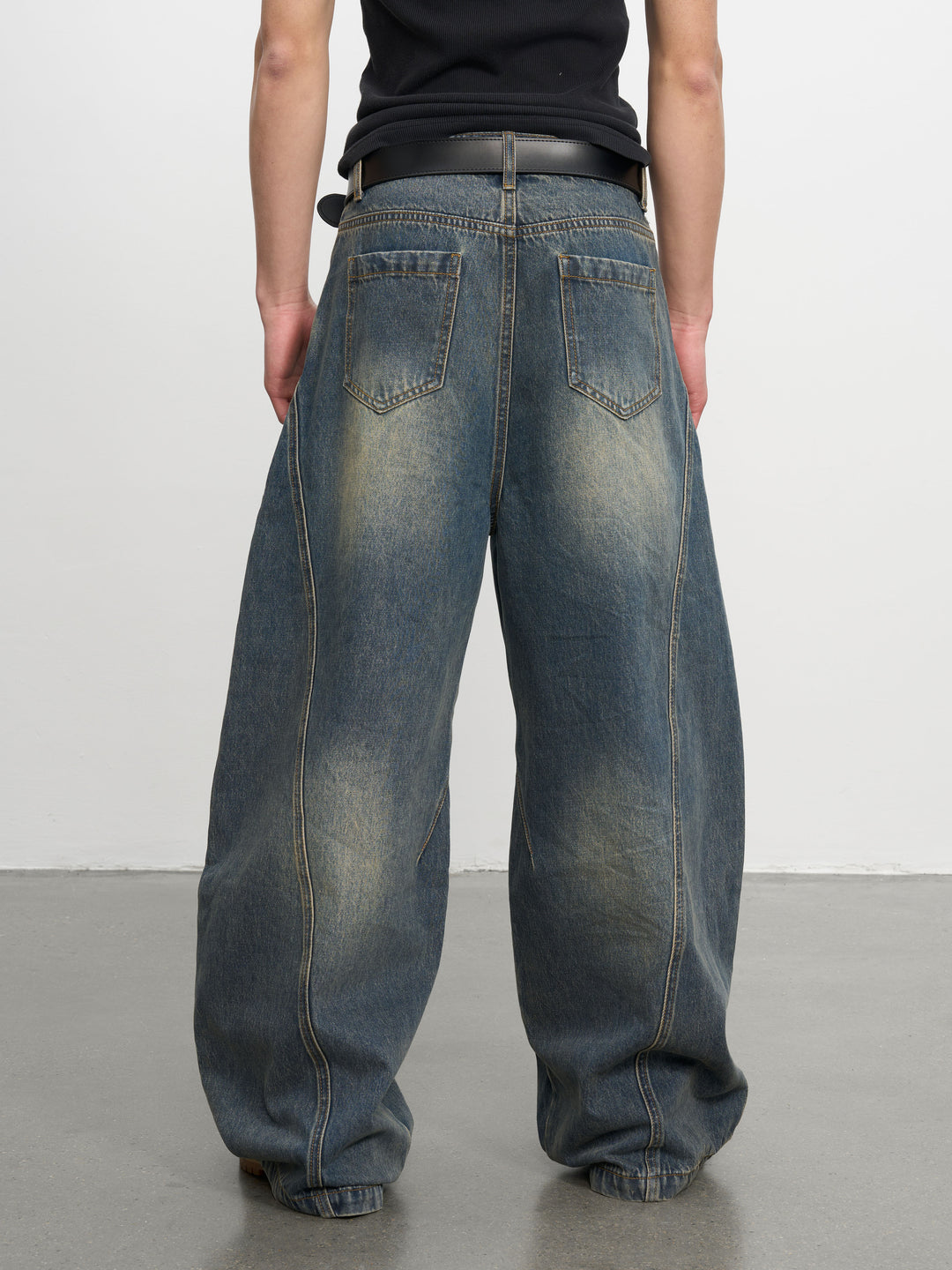 DONCARE(AFGK) "Washed baggy jeans"