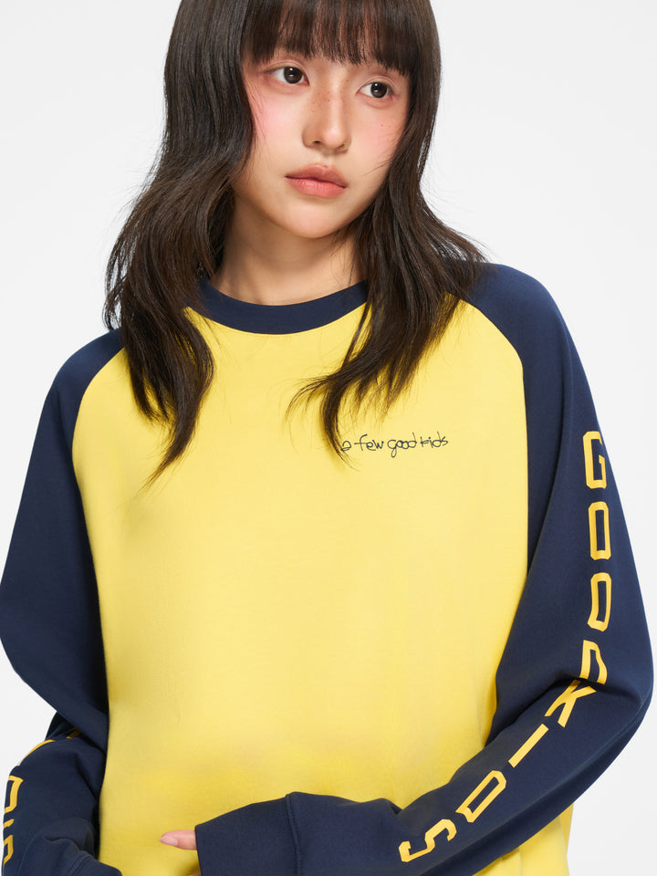 (AFGK) "Contrast Raglan Long Sleeve"