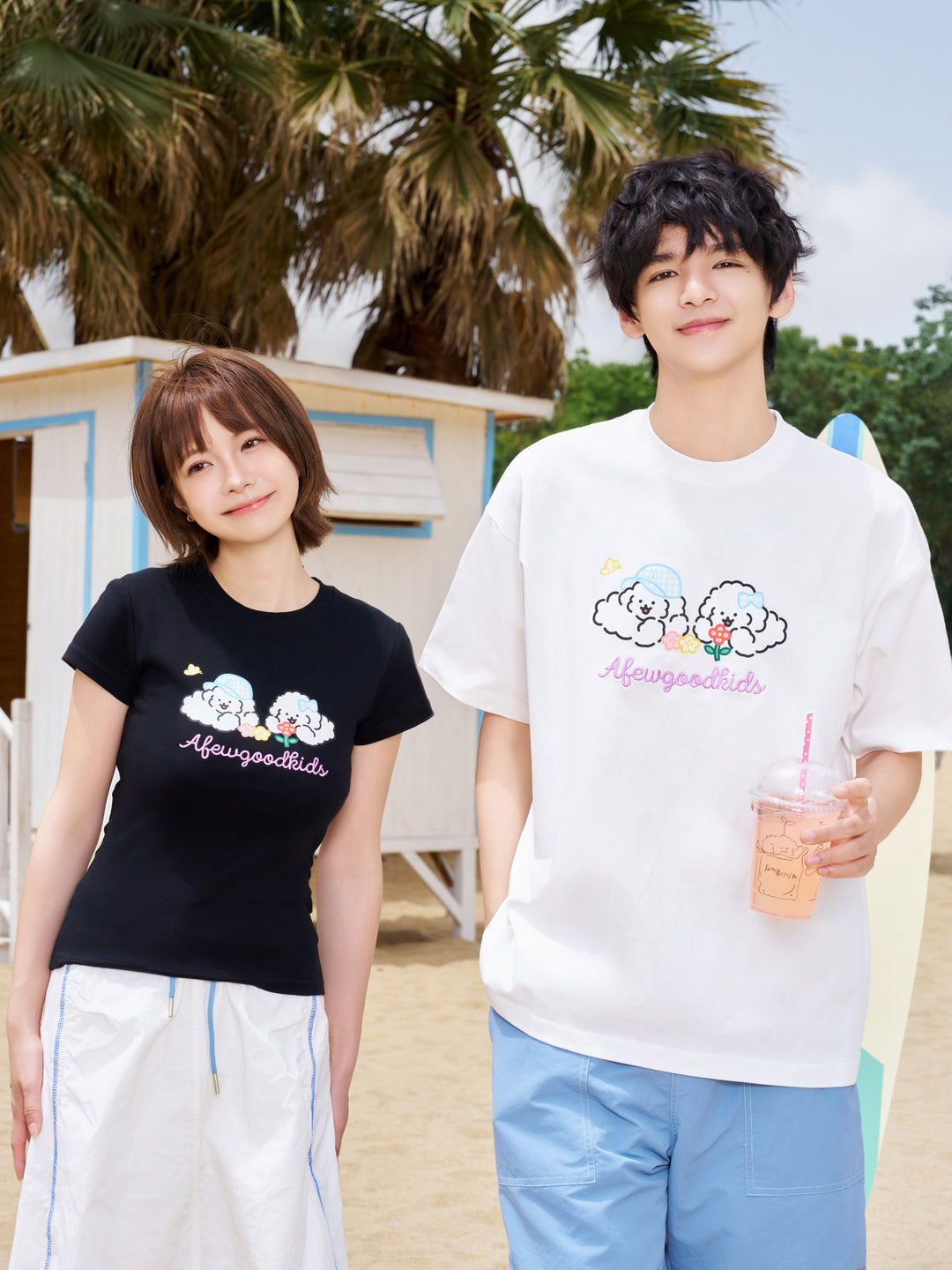 AFGK x Tombonia "Floral puppy logo tee"
