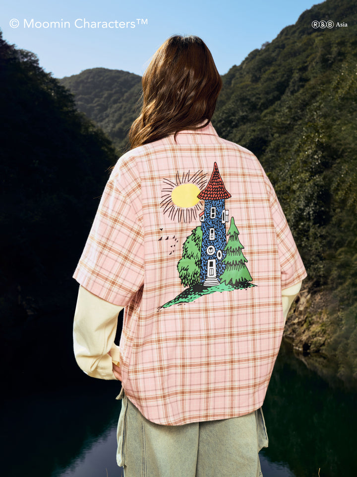 AFGK X MOOMIN "Plaid layered shirt"