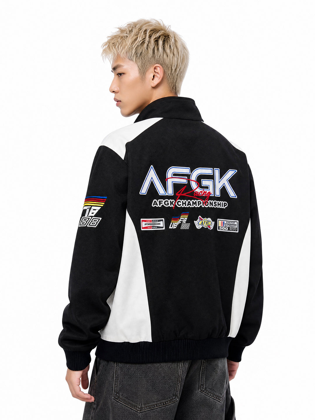 (AFGK) "Racing Moto Bomber Jacket"