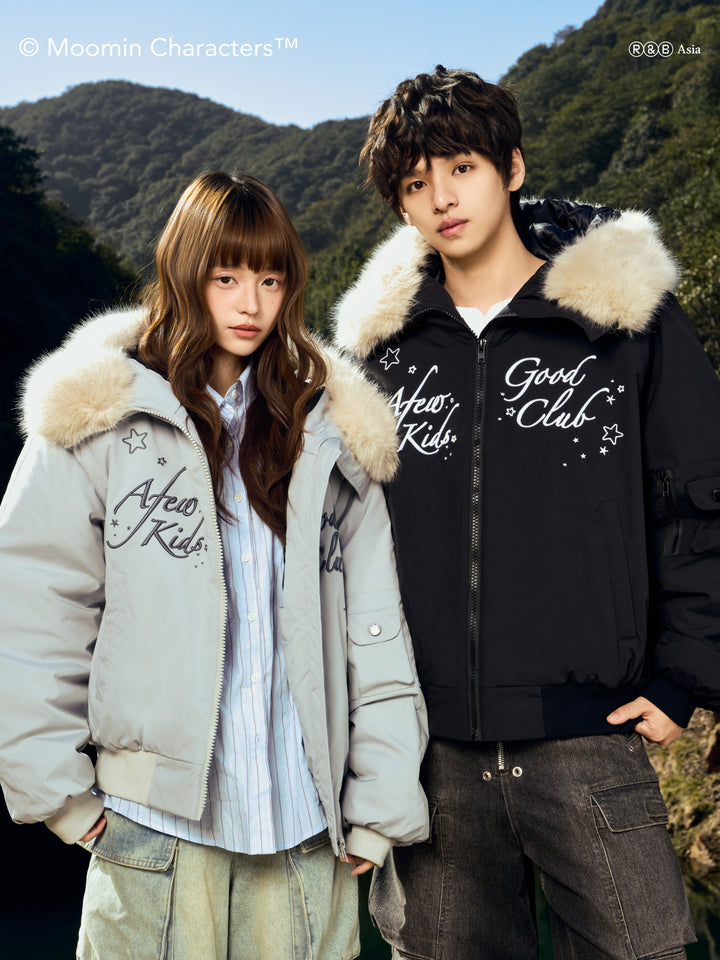 AFGK X MOOMIN "Fur-trimmed padded parka jacket“