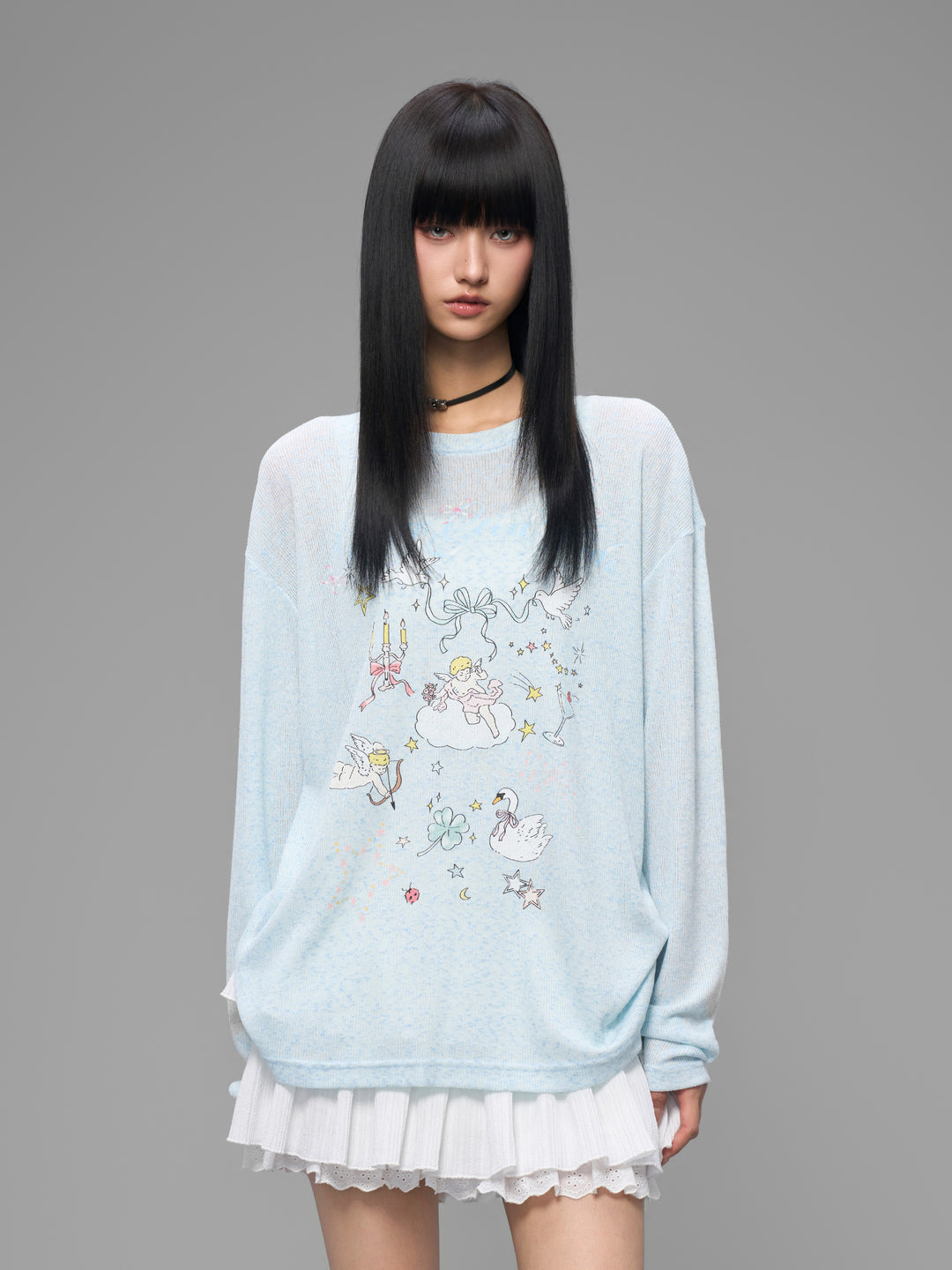 DONCARE(AFGK) "Cartoon logo sweatshirt"