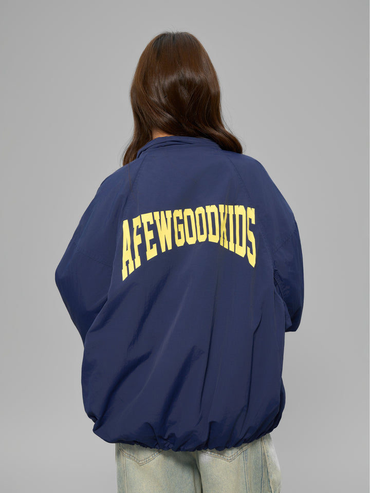 Nylon hign neck coach jacket