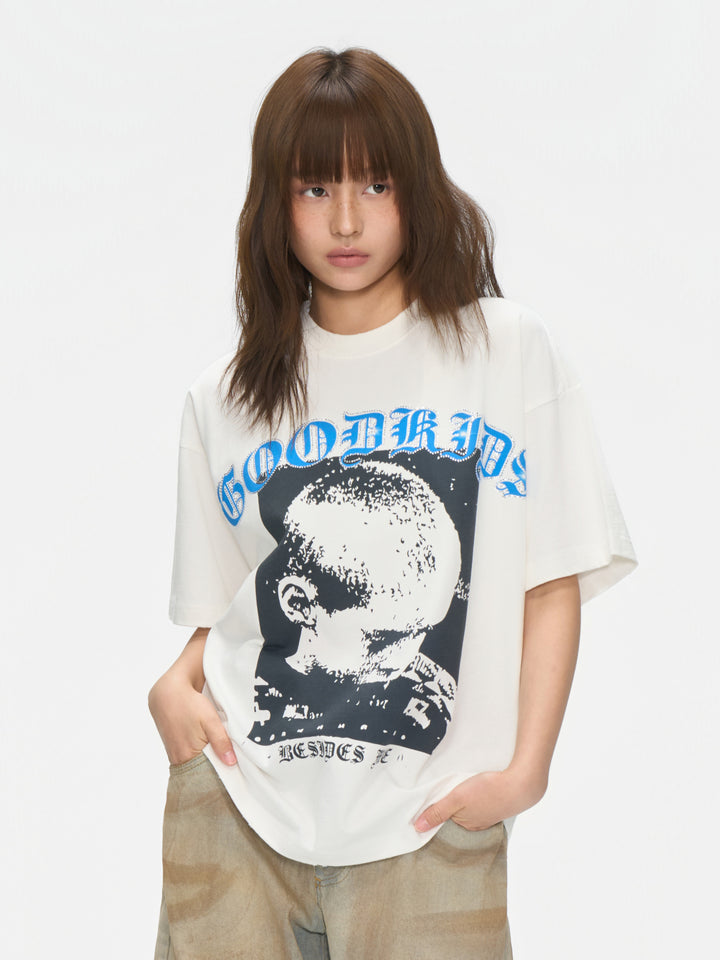 (AFGK) "Rhinestone Portrait Tee"