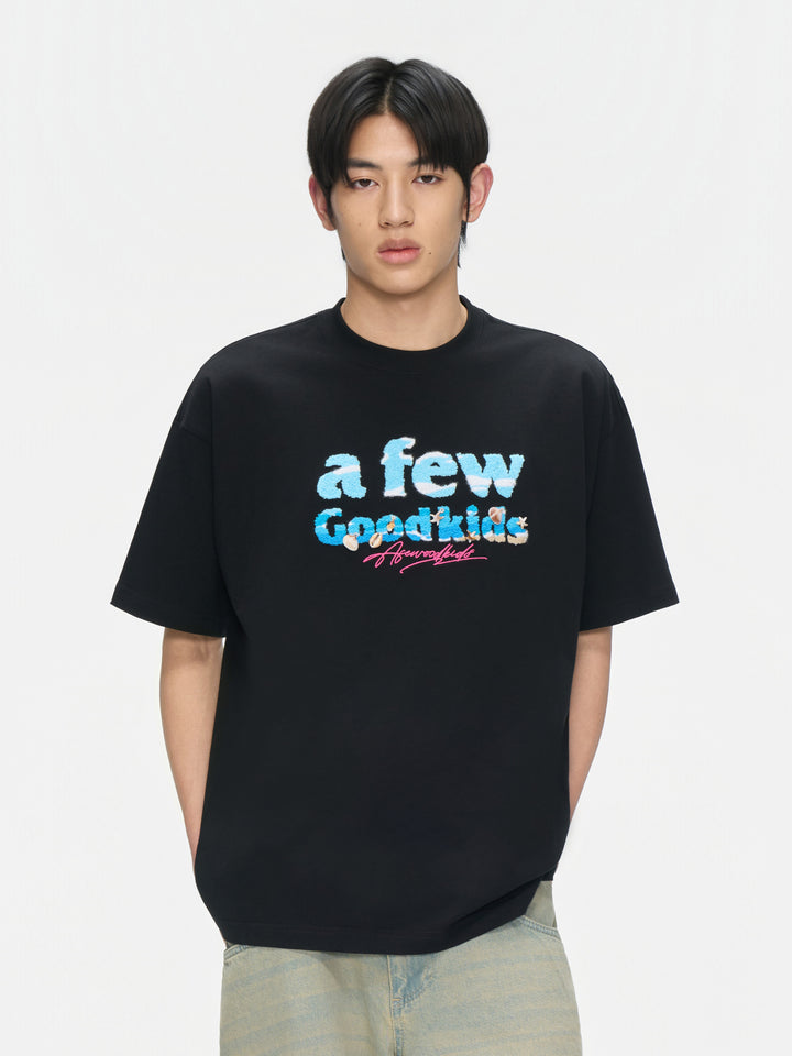 (AFGK) "Ocean Breeze Chenille Embroidery Tee"