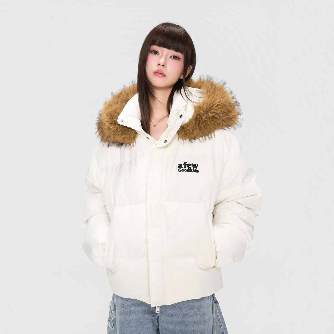 (AFGK) "Fur Hooded Down Jacket"