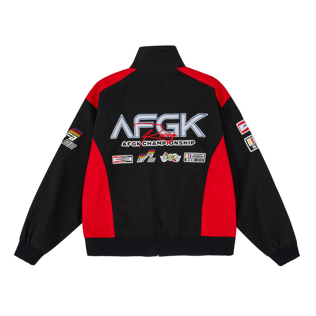 (AFGK) "Racing Moto Bomber Jacket"