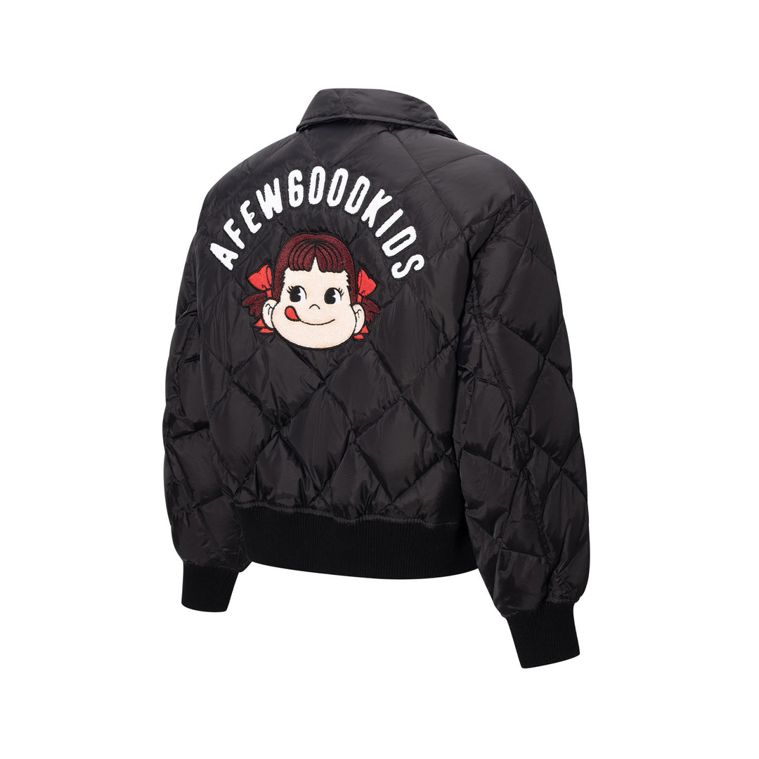 DONCARE(AFGK) "Diamond quilted logo down jacket"