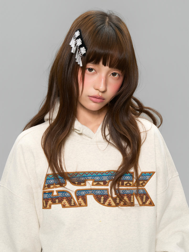DONCARE(AFGK) "Ethnic Style logo hoodie"