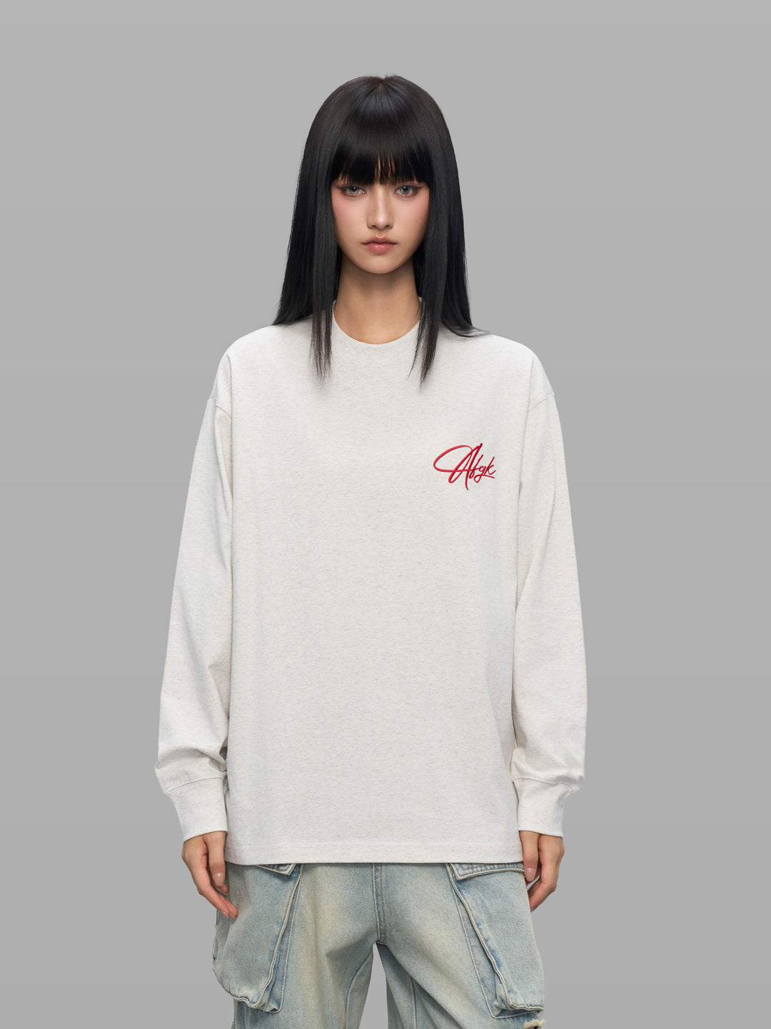 (AFGK) "Script Logo Long-Sleeve T-Shirt"