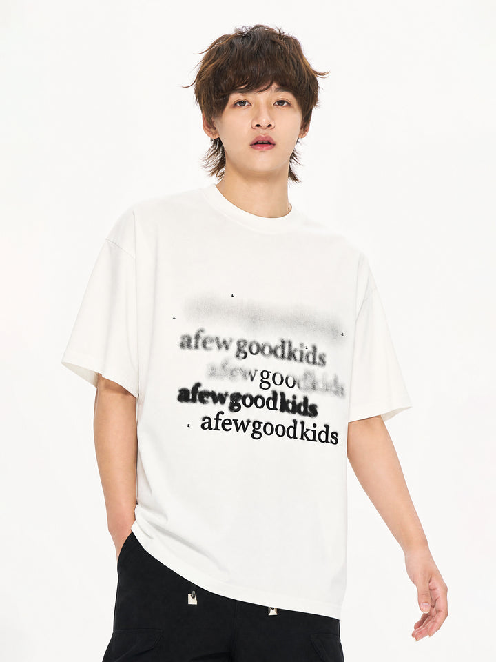 (AFGK) "Blurry Illusion Logo Tee"