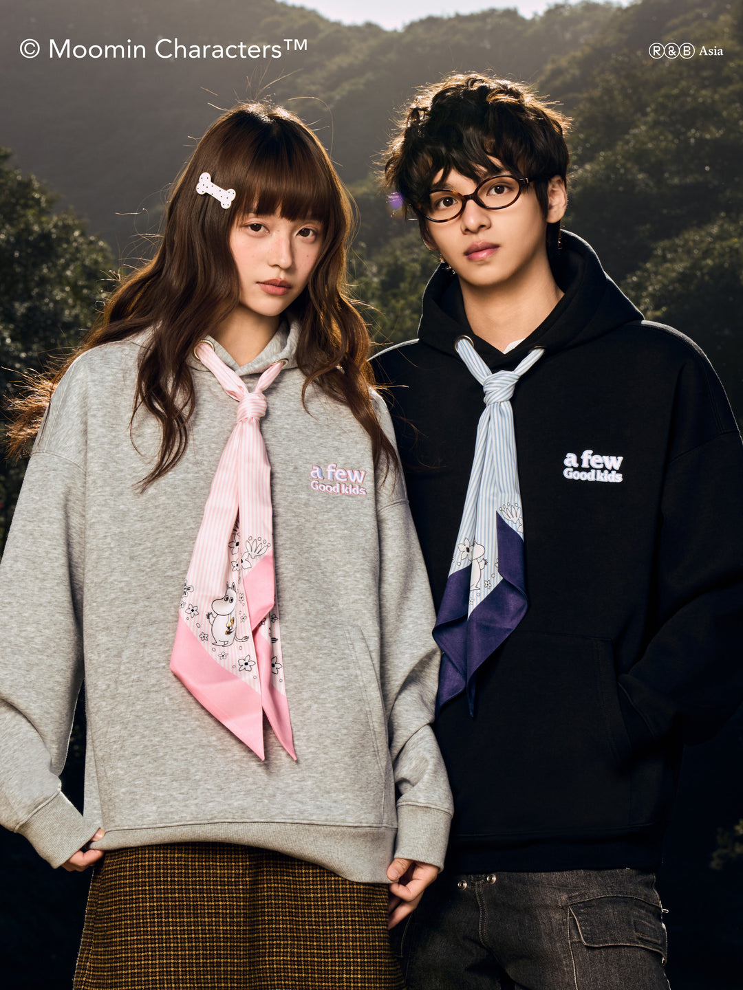 AFGK X MOOMIN “Scarf scuba hoodie"