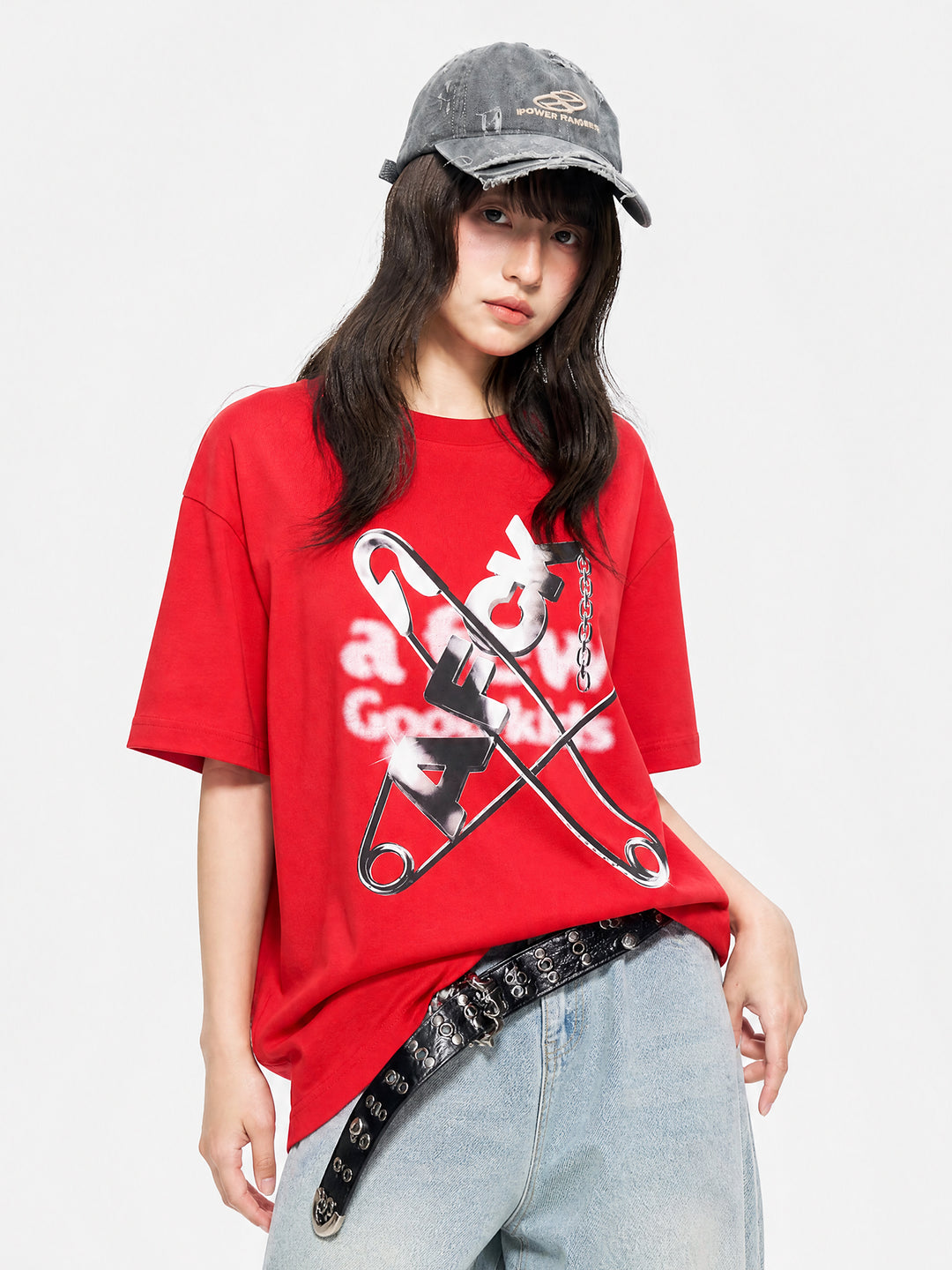(AFGK) "Liquid Metal Pin Graphic Tee"
