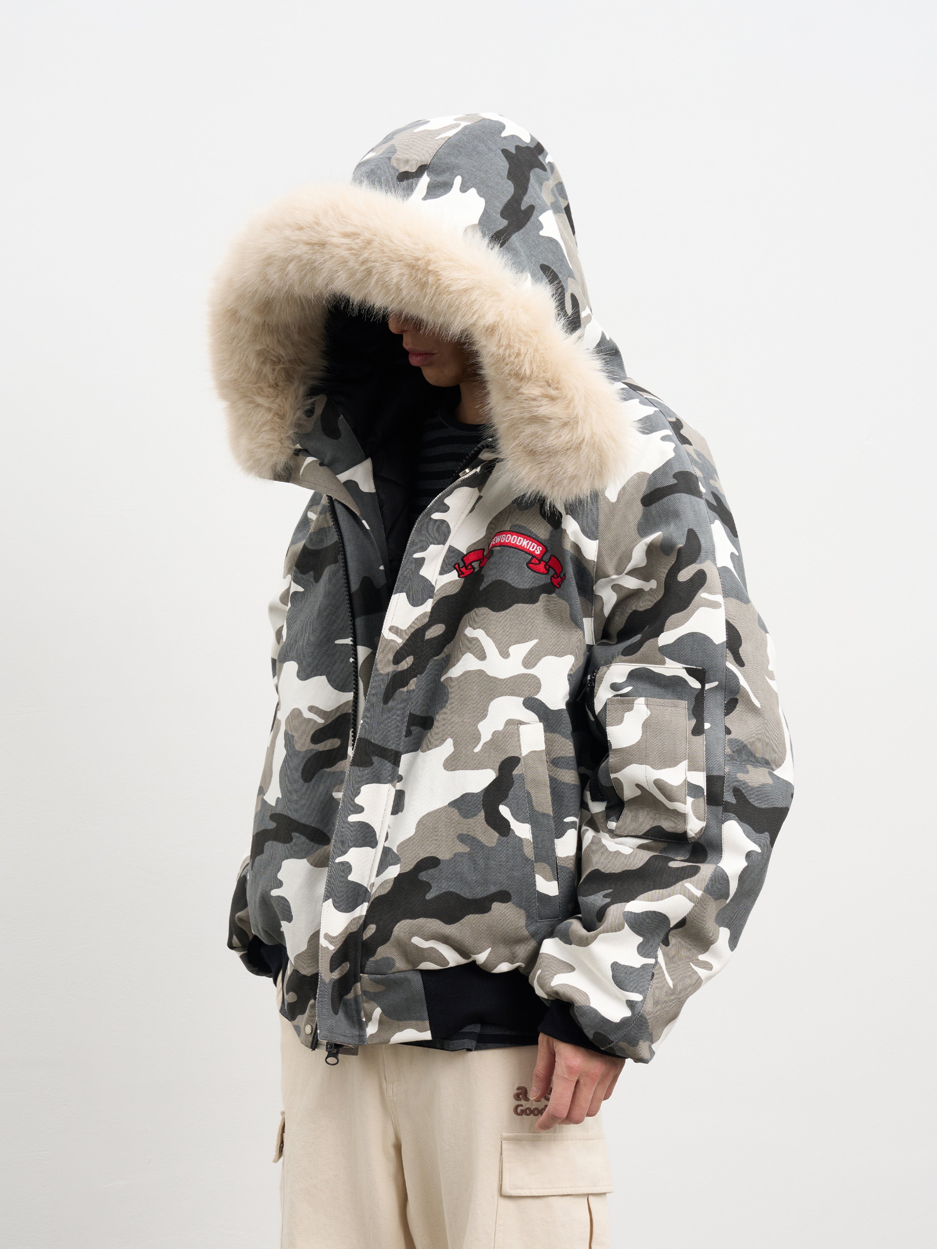 STEEPC N-2B type fur camo flight jacket - メルカリ