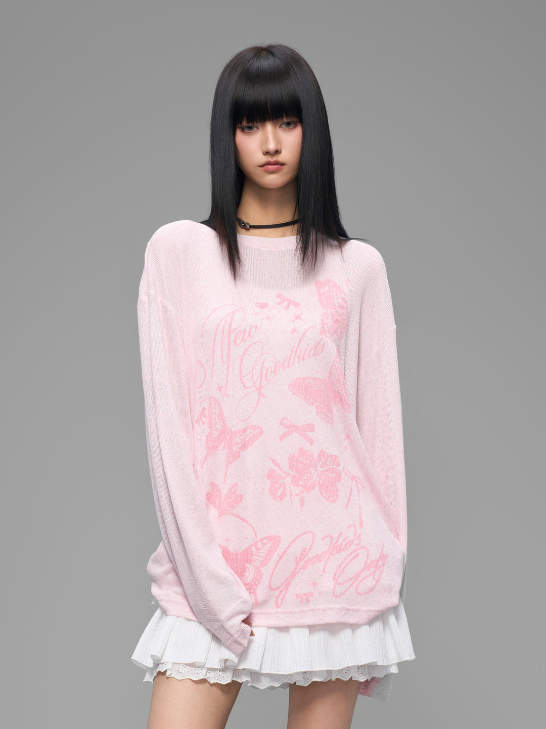 DONCARE(AFGK) "Butterfly logo sweatshirt"