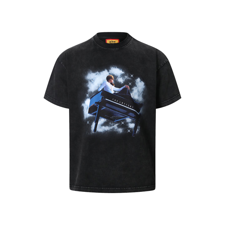 (AFGK) "The Lottery Tour Vintage Washed Graphic Tee"