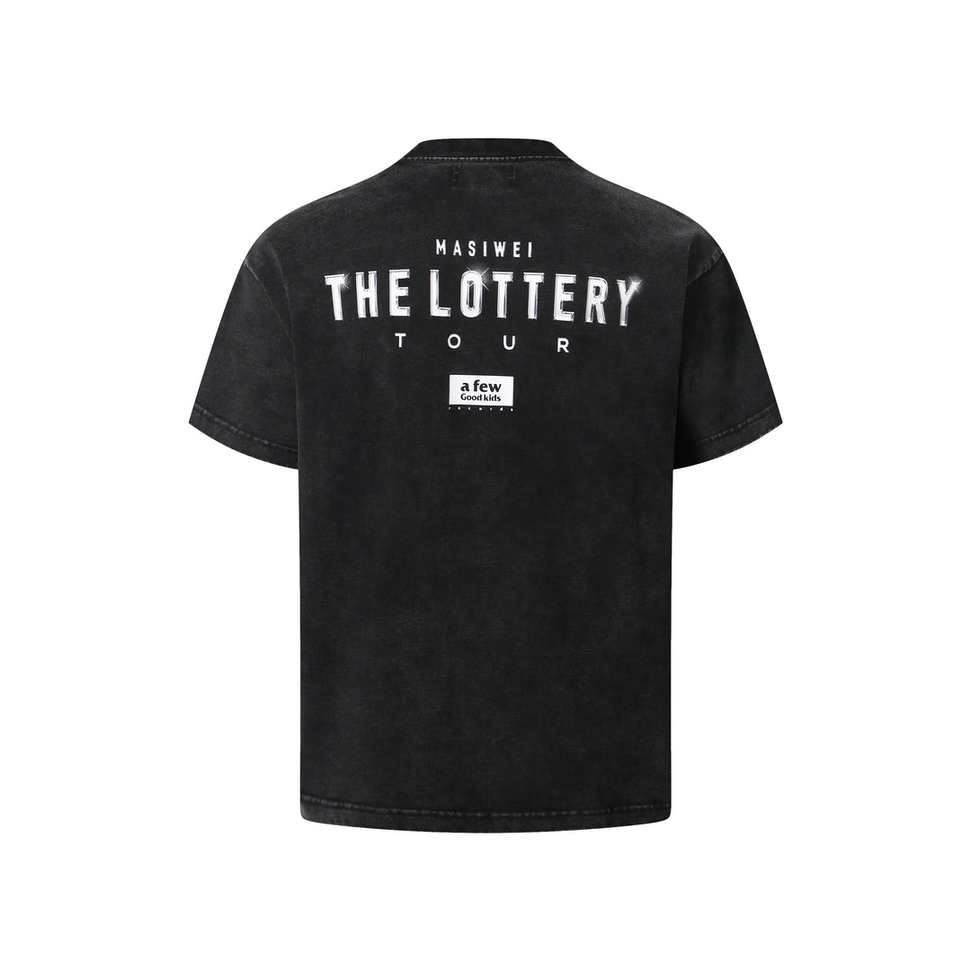 (AFGK) "The Lottery Tour Vintage Washed Graphic Tee"