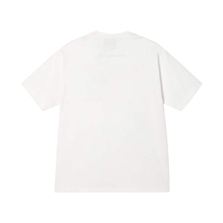 DONCARE(AFGK) "Embroidered tweed logo tee"