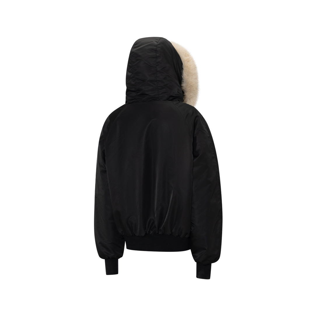 (AFGK) "Leopard Fur Hooded Parka"