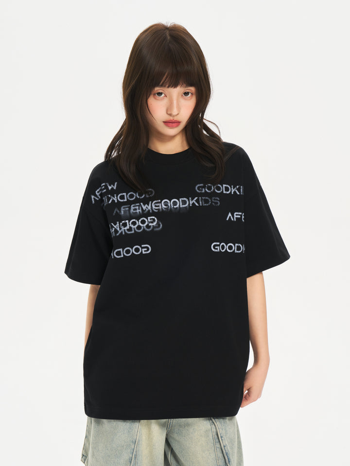 (AFGK) "Irregular Logo T-Shirt"