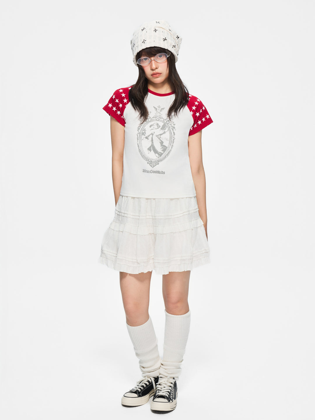 (AFGK) "Vintage Star Raglan T-Shirt"