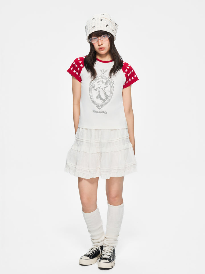(AFGK) "Vintage Star Raglan T-Shirt"