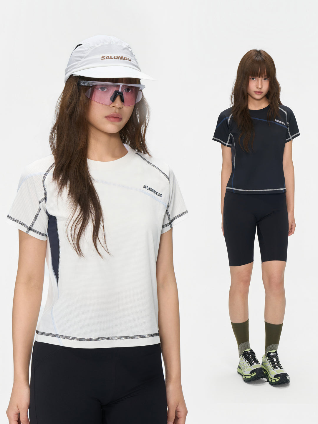 (AFGK) "Contrast Stitch Tech Tee"