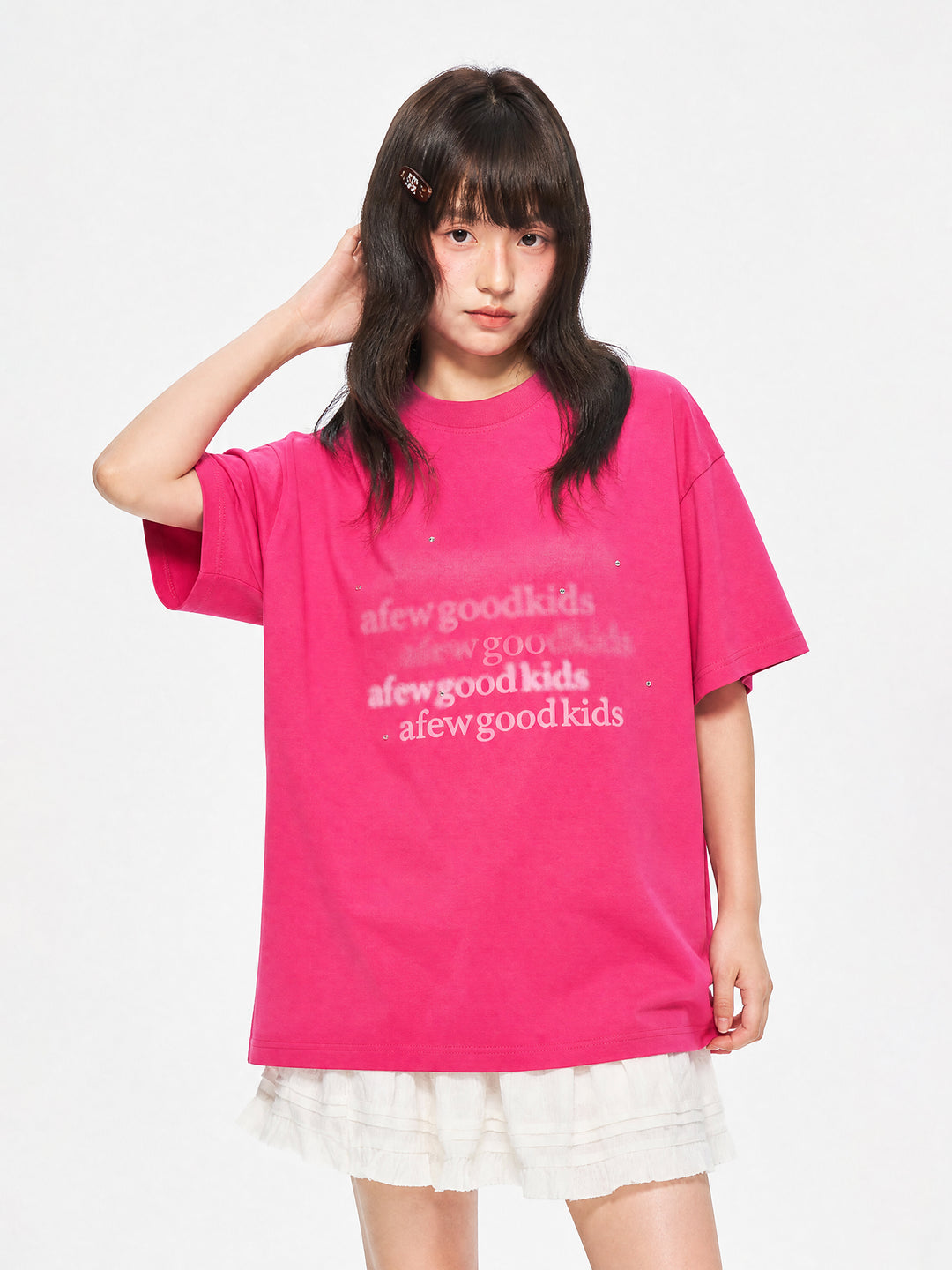(AFGK) "Blurry Illusion Logo Tee"