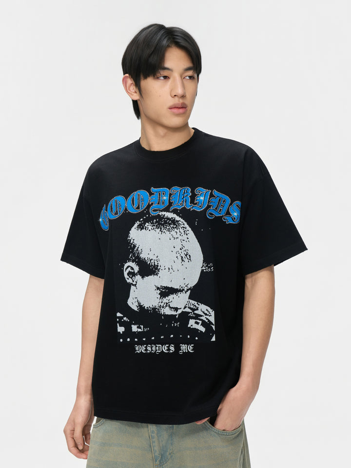 (AFGK) "Rhinestone Portrait Tee"