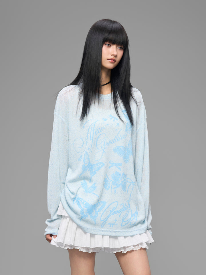 DONCARE(AFGK) "Butterfly logo sweatshirt"