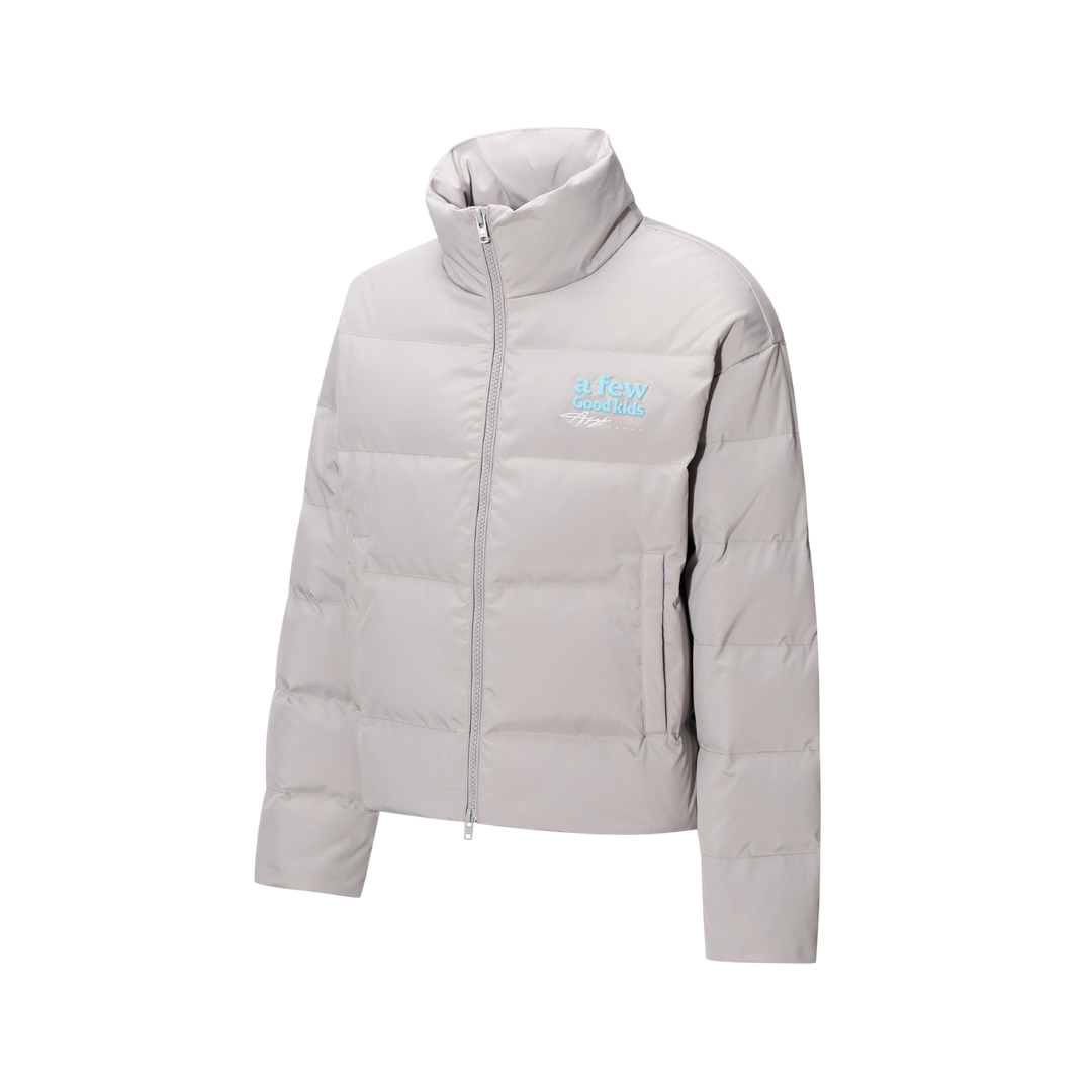(AFGK) "Basic Embroidery Puffer Jacket"