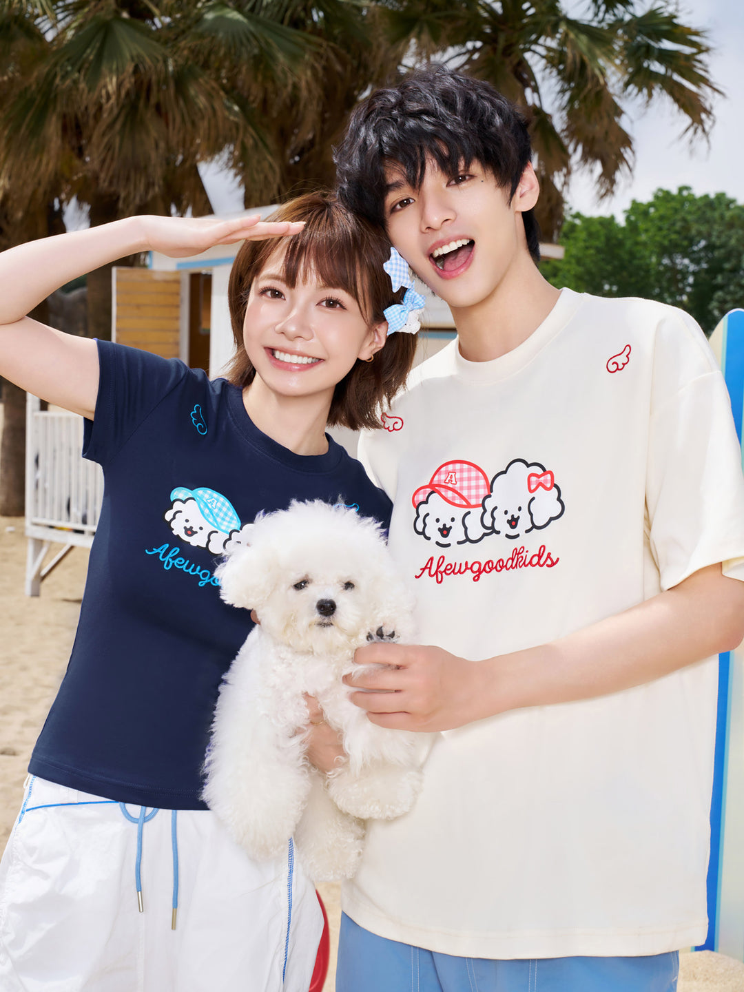 AFGK x Tombonia "Floral puppy logo tee"