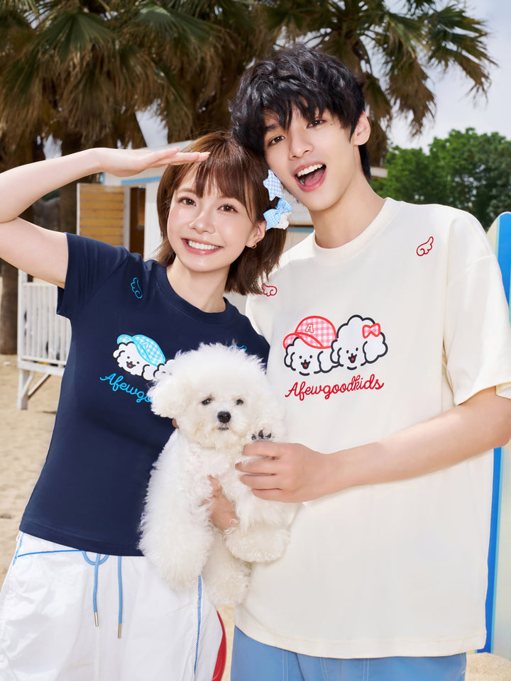 AFGK x Tombonia "Floral puppy logo tee"