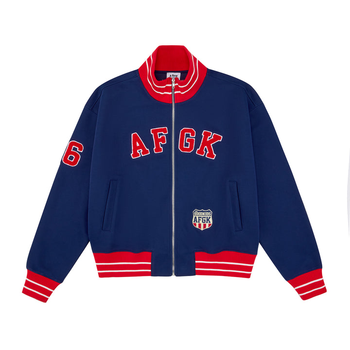(AGFK) "Retro Varsity Track Jacket"