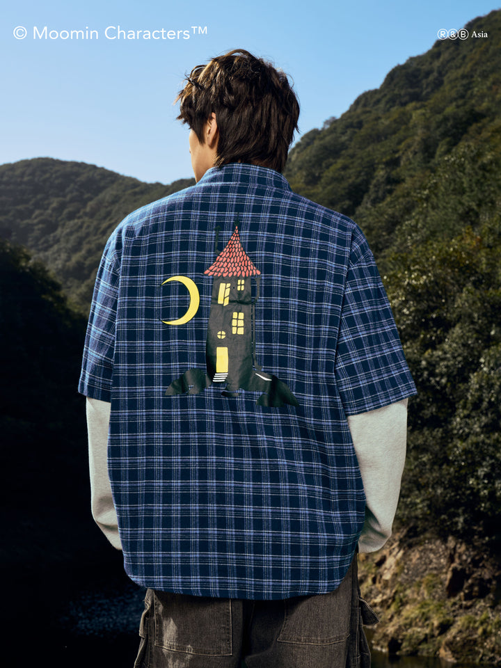 AFGK X MOOMIN "Plaid layered shirt"