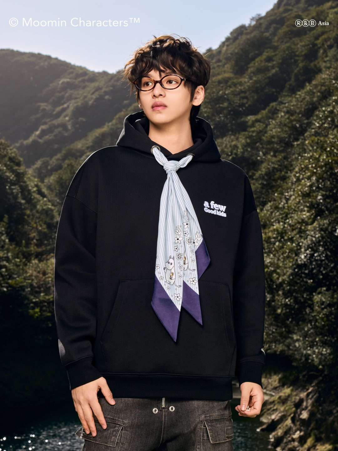 AFGK X MOOMIN “Scarf scuba hoodie"