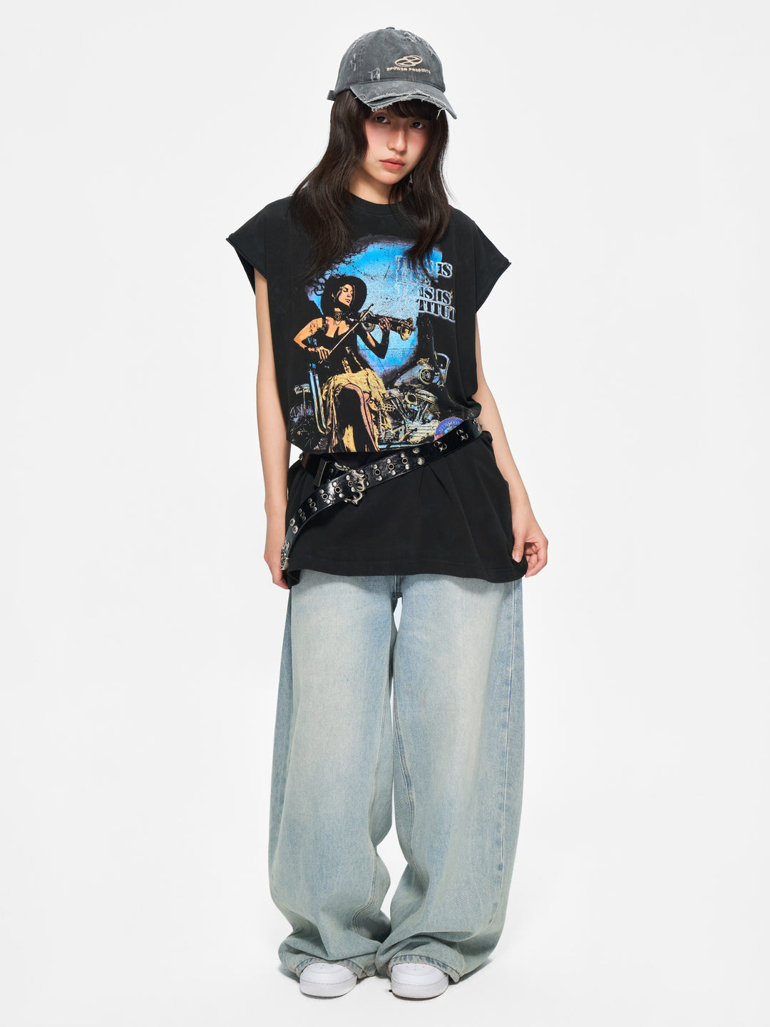 (AFGK) "Vintage Biker Vest"