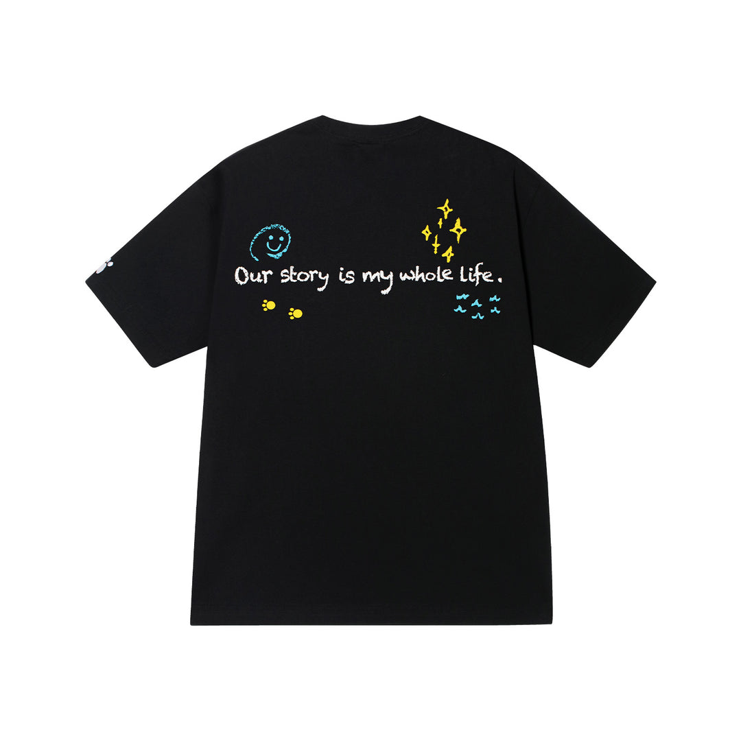 DONCARE(AFGK) "Flocked angel logo tee"