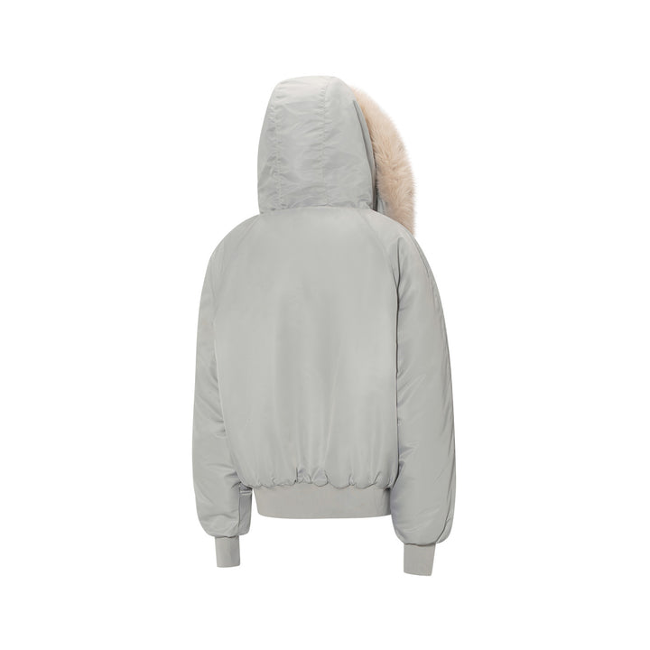 (AFGK) "Leopard Fur Hooded Parka"