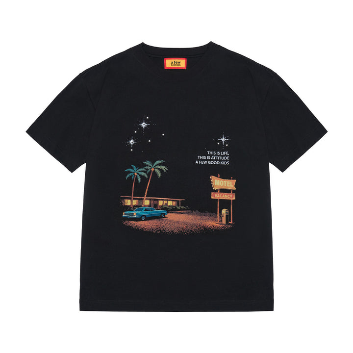 (AFGK) "Midnight Motel Vintage Print Tee”