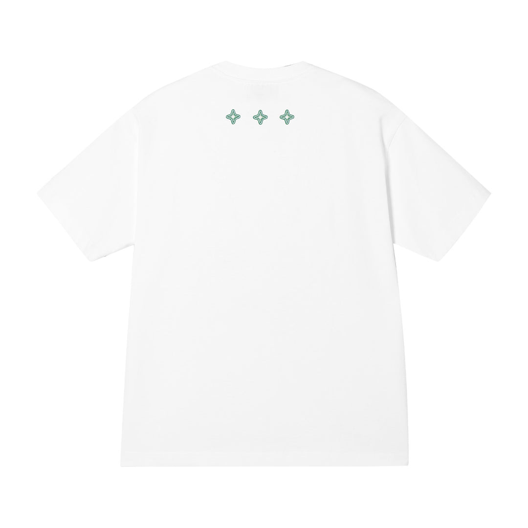 (AFGK) "Contrast Stitching logo T-shirt"