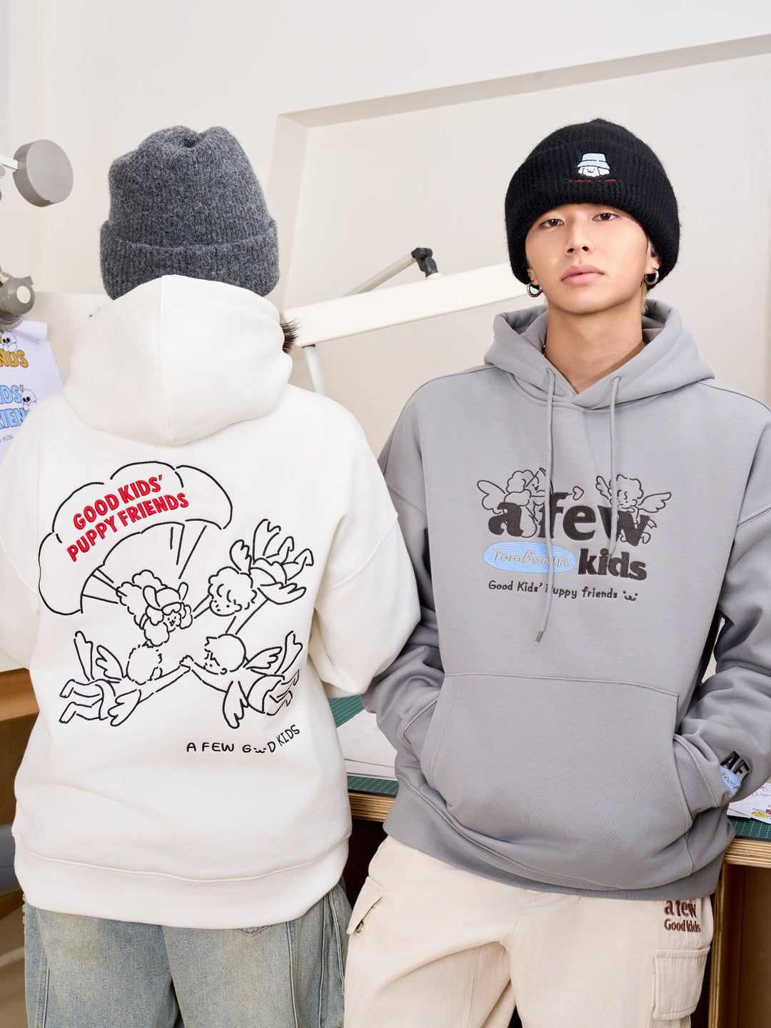 AFGK X TOMBONIA "Parachute puppy logo hoodie"