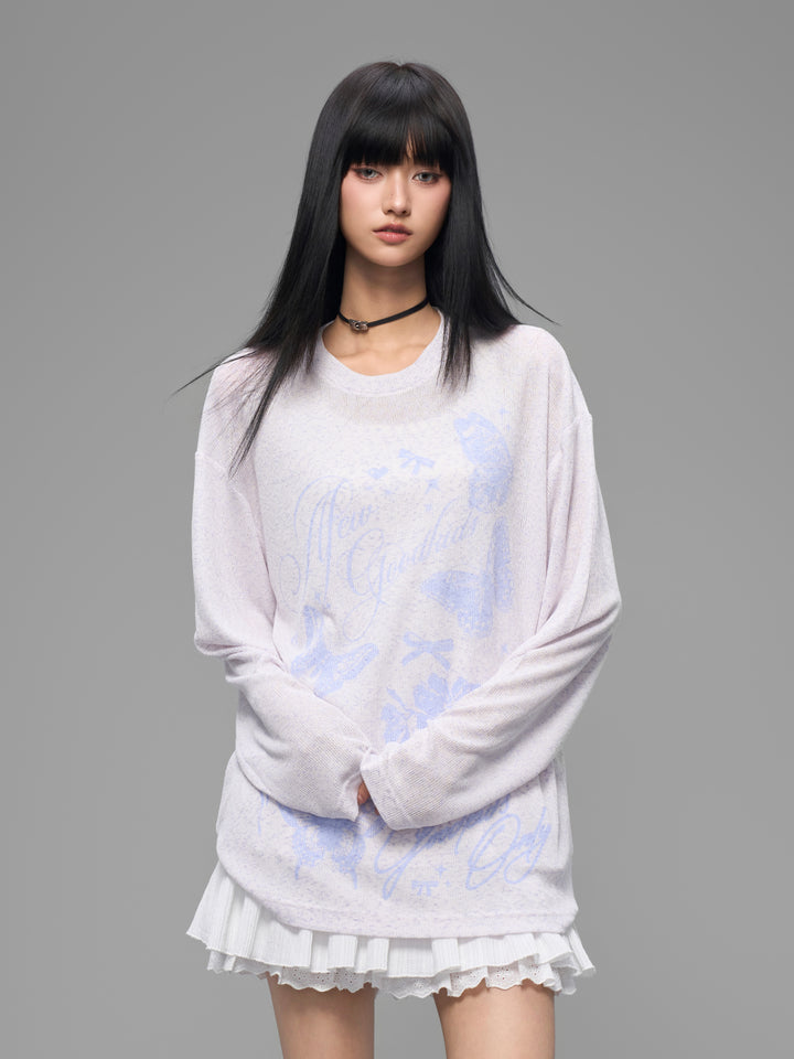 DONCARE(AFGK) "Butterfly logo sweatshirt"