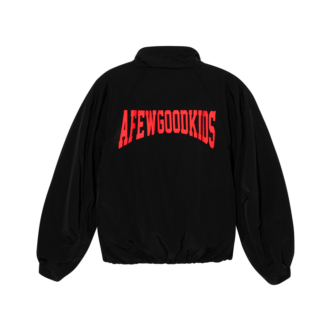 Nylon hign neck coach jacket